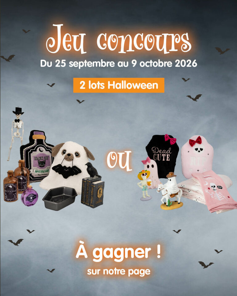 On vous offre la chance de gagner 1 de nos 2 superbes lots Halloween !